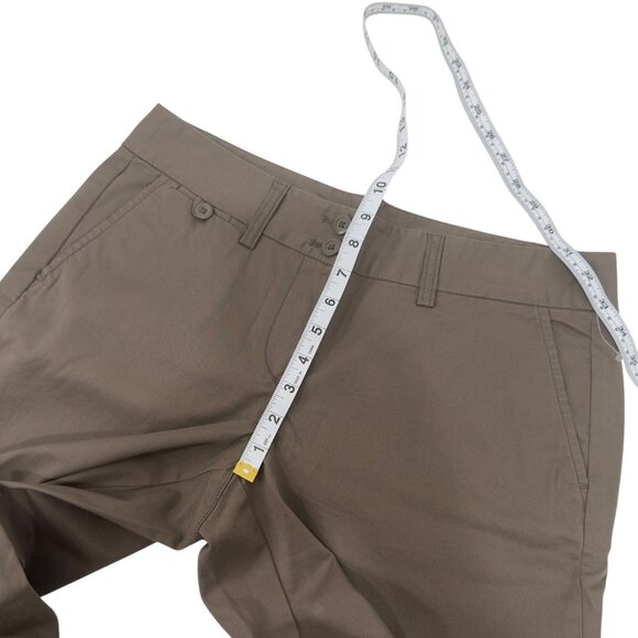 Ann Taylor Loft Womens Sz 8 Original Dark Olive Career Capri Pants Straight Leg - Picture 6 of 10